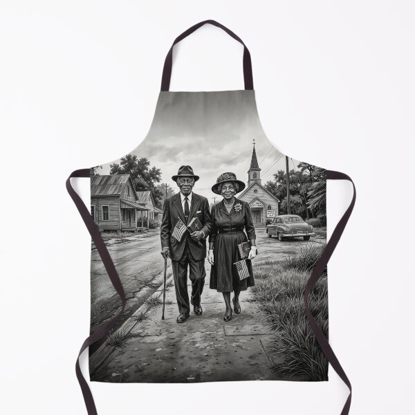 Item preview, Senior Black Couple Black & White Portrait designed and sold by Home Decor Art.