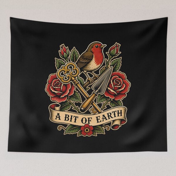 Item preview, The Secret Garden A Bit Of Earth Traditional Tattoo Flash designed and sold by Fenay Designs.