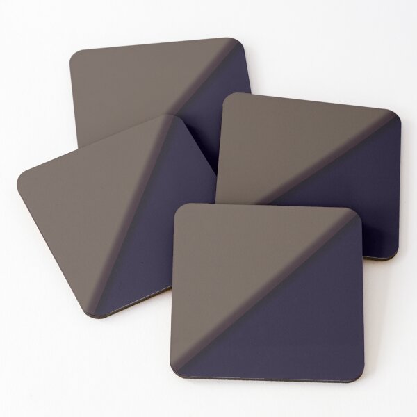 Item preview, Minimalist Midnight Navy and Dark Taupe 3D Layered color block designed and sold by pluielegere.