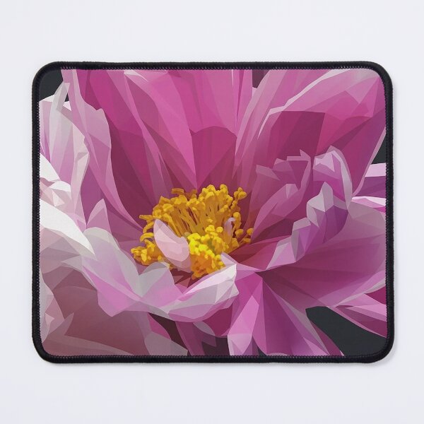 Item preview, Geometric Low Poly Pink Peony Bloom designed and sold by Apex_Visuals.