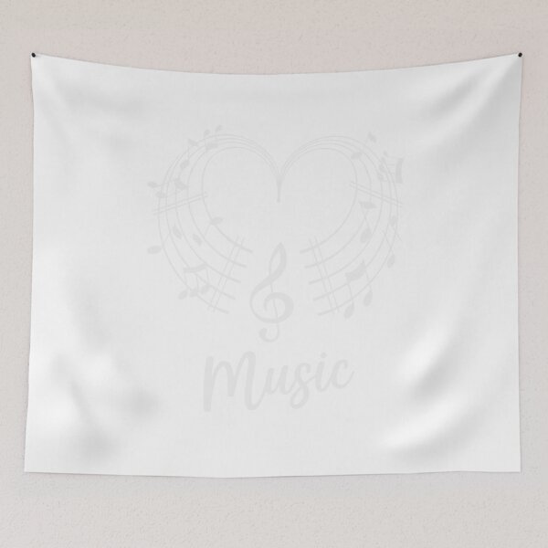 Item preview, Elegant Musical Heart Staves - Classic Music Lover Tee designed and sold by ArthousePromos.