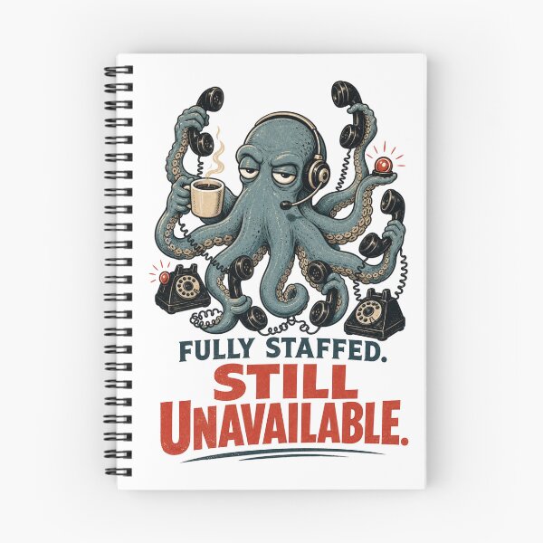 Item preview, Fully Staffed Still Unavailable Funny Octopus Customer Service Office Humor designed and sold by Print Loft.