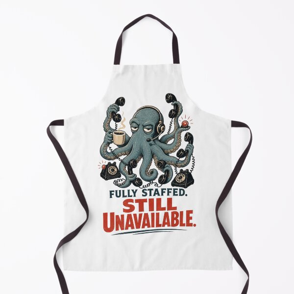 Item preview, Fully Staffed Still Unavailable Funny Octopus Customer Service Office Humor designed and sold by Print Loft.
