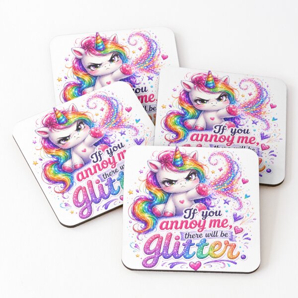 Item preview, If You Annoy Me There Will Be Glitter Unicorn designed and sold by Tinosshop.