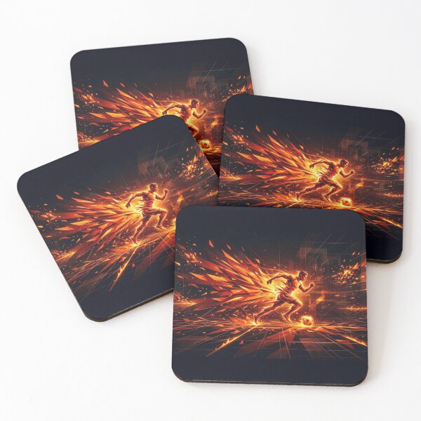 Item preview, Fiery Soccer Player in Motion designed and sold by AnnArtshock.
