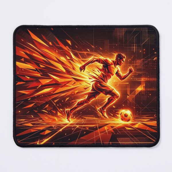 Item preview, Fiery Soccer Player in Motion designed and sold by AnnArtshock.
