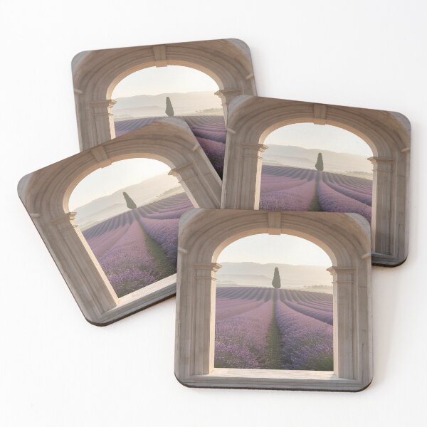 Item preview, Lavender Horizon Window | Luxury Mediterranean Wall Art Print designed and sold by VeloraNature.