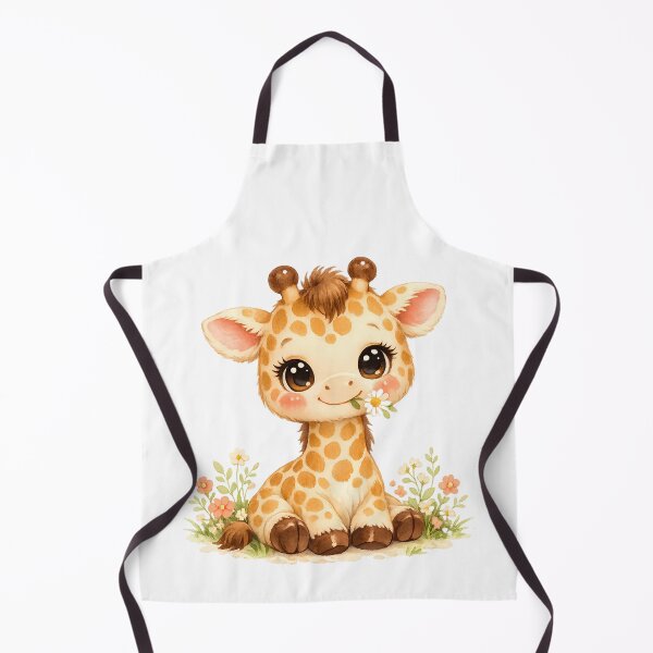 Item preview, Cute Baby Giraffe Kawaii Watercolor Floral Safari Animal Nursery Illustration designed and sold by Sixtinebzh.