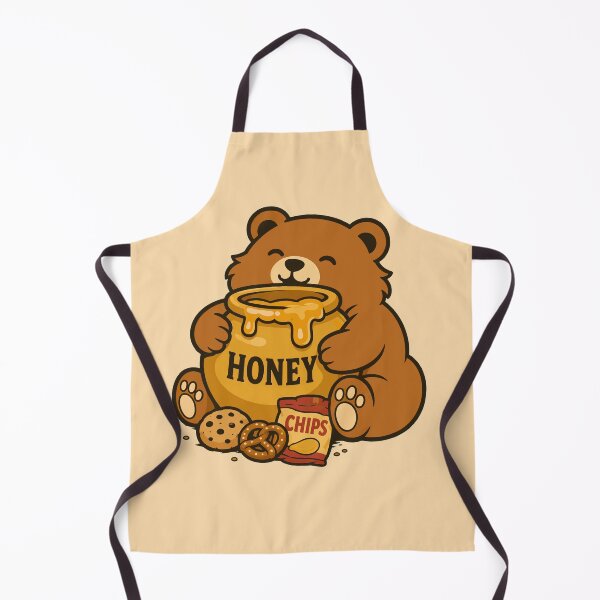 Item preview, Cute Brown Bear Hugging Honey Pot Snack Vector Art designed and sold by AbderraimArt.
