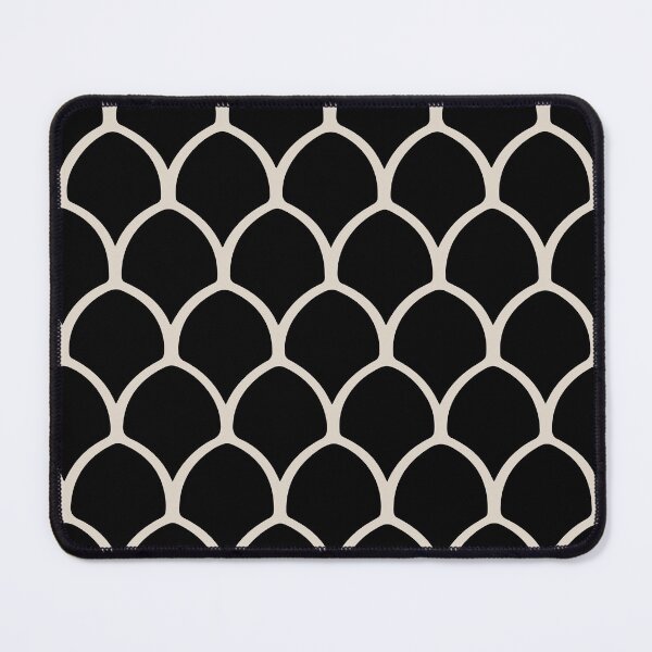 Item preview, Tropical Pineapple Pattern in Black and Linen White designed and sold by tonymagnerart.