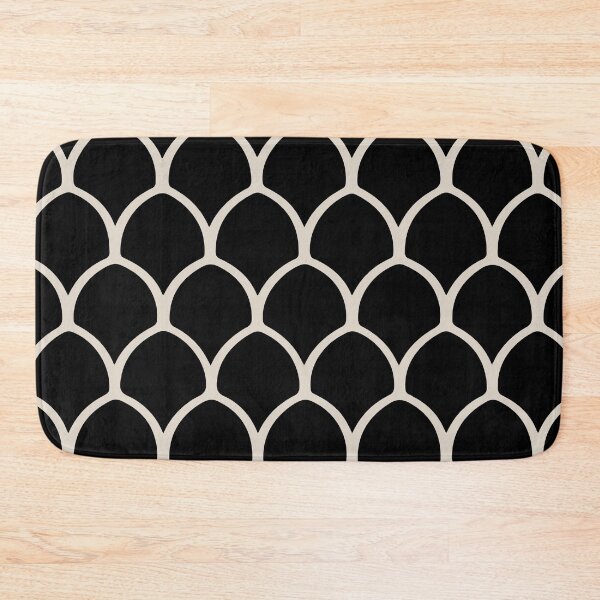 Item preview, Tropical Pineapple Pattern in Black and Linen White designed and sold by tonymagnerart.