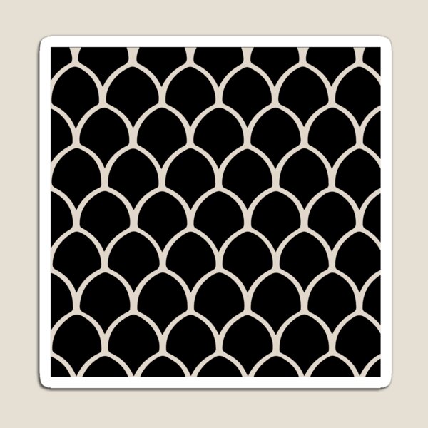 Item preview, Tropical Pineapple Pattern in Black and Linen White designed and sold by tonymagnerart.