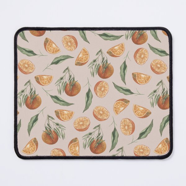 Item preview, Watercolor Mandarins Seamless Pattern in Creamy Pink designed and sold by Adelinejuliebee.