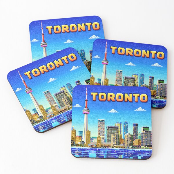 Item preview, Toronto Retro Pixel Art Skyline | CN Tower 8-Bit Cityscape | Vintage Canada Travel Sticker | Gamer Aesthetic | Toronto Souvenir | Pixel Art Design designed and sold by Kittcatking.