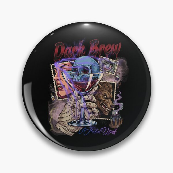 Item preview, Dark Brew Halloween Skull Cocktail | Gothic Vampire Werewolf Witch Aesthetic Spooky designed and sold by justyna-s28.