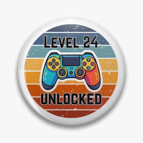 Item preview, Retro Gamer - Level 24 Unlocked designed and sold by MayaCordalia.