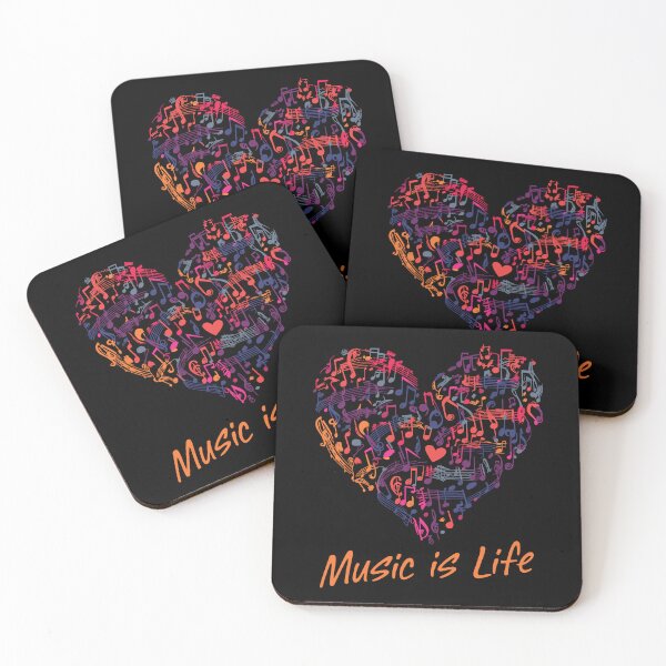 Item preview, Vibrant Symphony Note Heart - Music is Life Artistic Graphic designed and sold by ArthousePromos.