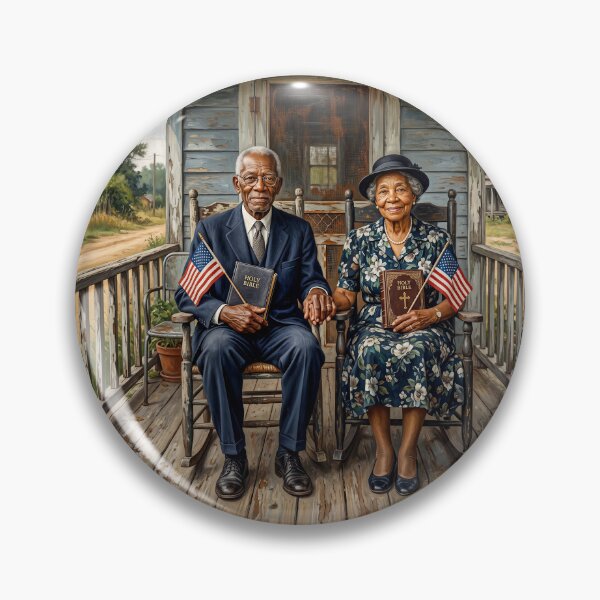 Item preview, Senior Black Couple Portrait designed and sold by Home Decor Art.