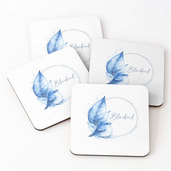 Item preview, Elegant Bluebird Watercolor Botanical Circle | Minimalist Bluebird Lover Nature Art designed and sold by Dinaelsherkawy.