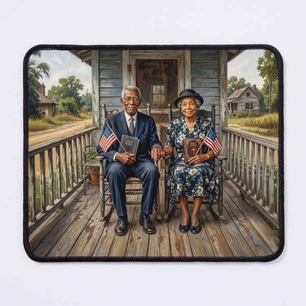 Item preview, Senior Black Couple Portrait designed and sold by Home Decor Art.
