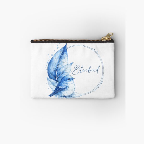 Item preview, Elegant Bluebird Watercolor Botanical Circle | Minimalist Bluebird Lover Nature Art designed and sold by Dinaelsherkawy.