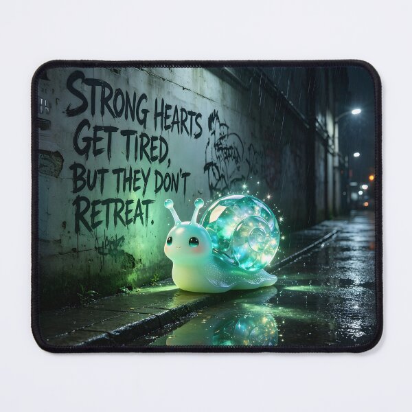 Item preview, Strong Hearts Don't Retreat - Emerald Snail Galaxy Art designed and sold by ABYSSLAB.