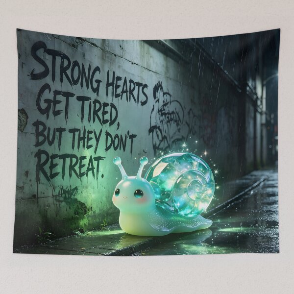 Item preview, Strong Hearts Don't Retreat - Emerald Snail Galaxy Art designed and sold by ABYSSLAB.