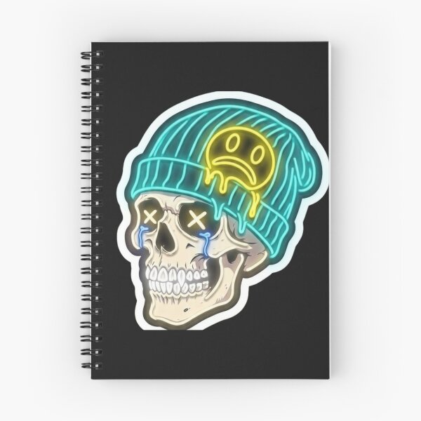 Item preview, Neon Sad Skull - Edgy Emo Grunge Aesthetic Vector designed and sold by alalame.