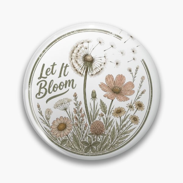 Item preview, Vintage Dandelion Let It Bloom Floral | Retro 70s Wildflower Distressed designed and sold by The Curio Cabinet.