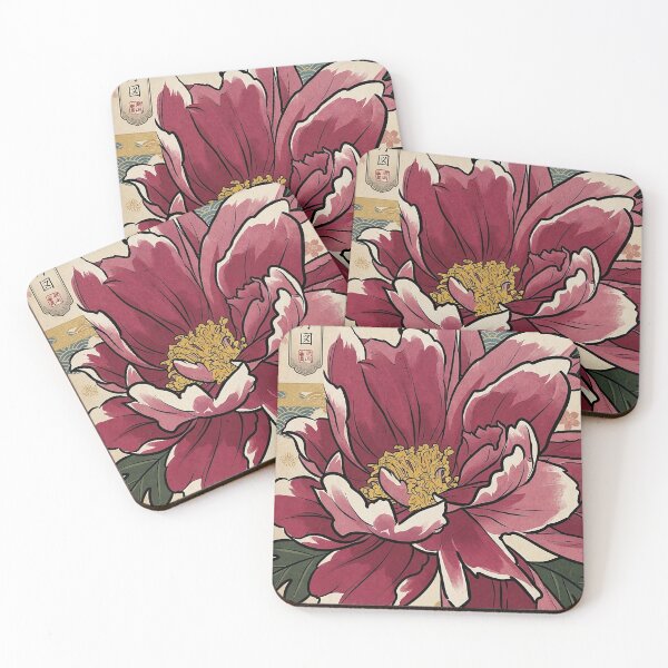 Item preview, Vintage Japanese Style Pink Peony Art designed and sold by Apex_Visuals.
