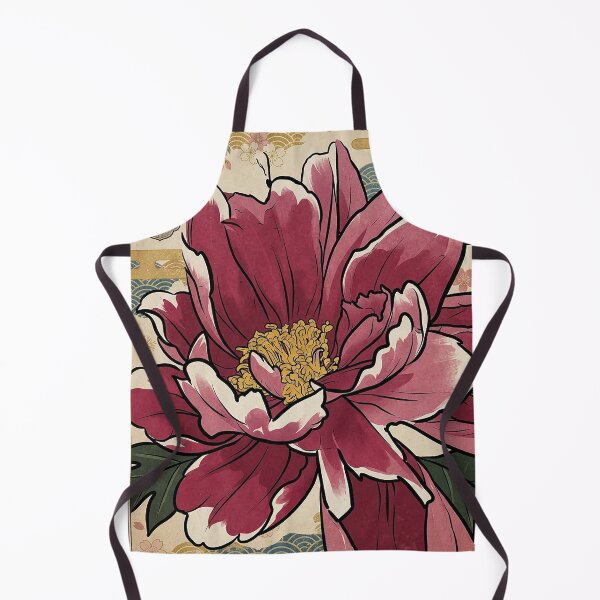 Item preview, Vintage Japanese Style Pink Peony Art designed and sold by Apex_Visuals.