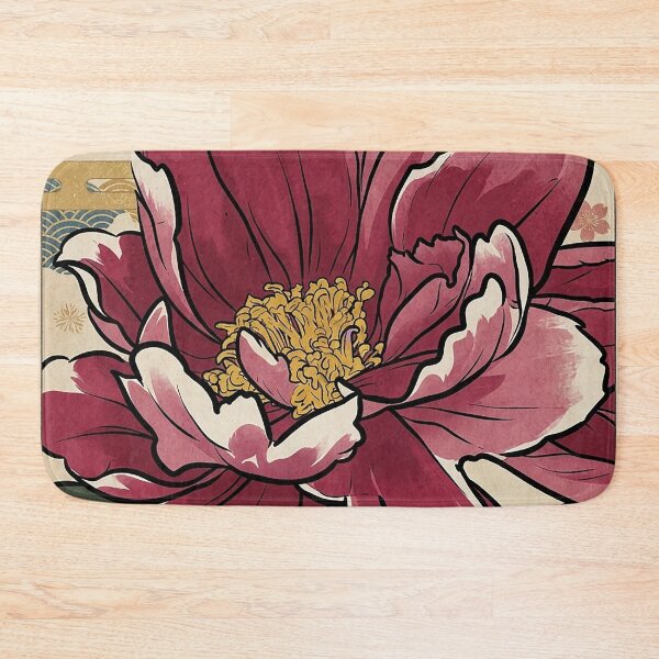 Item preview, Vintage Japanese Style Pink Peony Art designed and sold by Apex_Visuals.