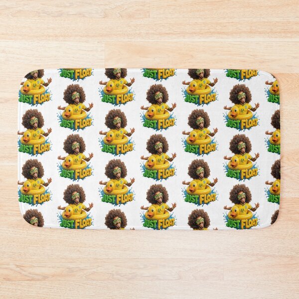 Item preview, Just Float Egyptian Soccer King Big Afro Pool Party Meme designed and sold by mo-carnival.