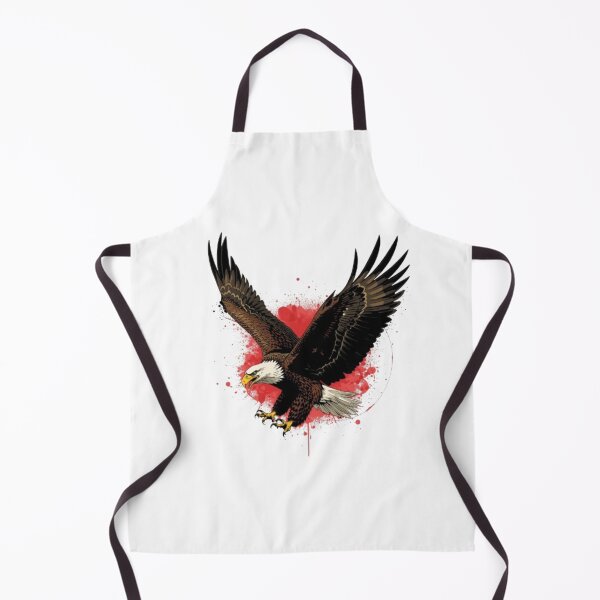 Item preview, Majestic Flying Eagle with Red Paint Splatter Art designed and sold by ByKayaPrints.