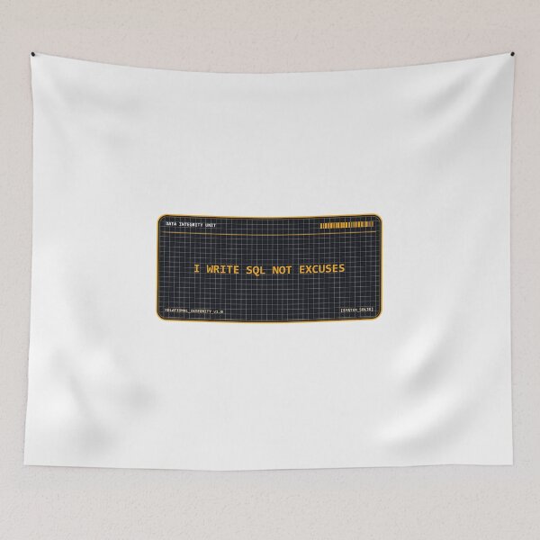 Item preview, I Write SQL Not Excuses Tech Badge designed and sold by Mohammed-Aydan.