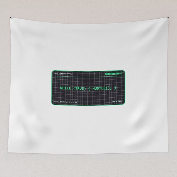 Item preview, While True Hustle Code Repeat Emblem designed and sold by Mohammed-Aydan.