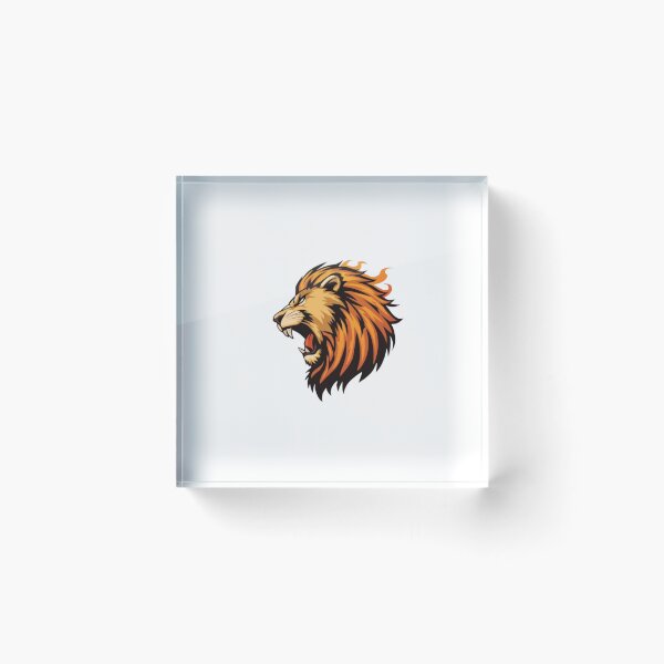 Item preview, Roaring Lion Head with Fire Mane Vector Art designed and sold by ByKayaPrints.