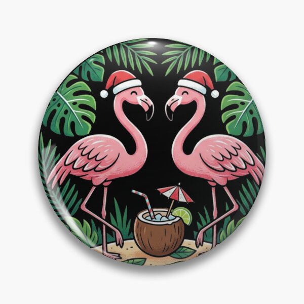 Item preview, Christmas In July Flamingos Tropical Holiday Shirt designed and sold by TeNovaStudio.