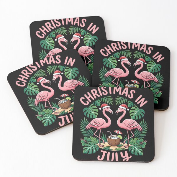 Item preview, Christmas In July Flamingos Tropical Holiday Shirt designed and sold by TeNovaStudio.