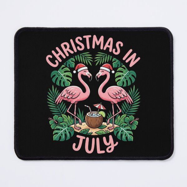 Item preview, Christmas In July Flamingos Tropical Holiday Shirt designed and sold by TeNovaStudio.