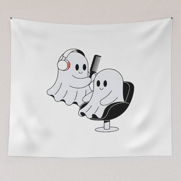 Item preview, Cute Ghost Hairdresser Funny Halloween Spooky Salon designed and sold by DariaOltes.