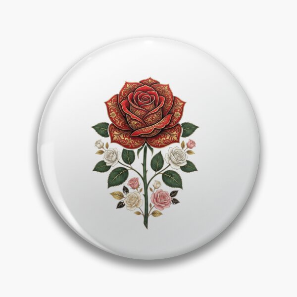 Item preview, Luxury Red Rose Gold Ornate Floral Design designed and sold by P jo.