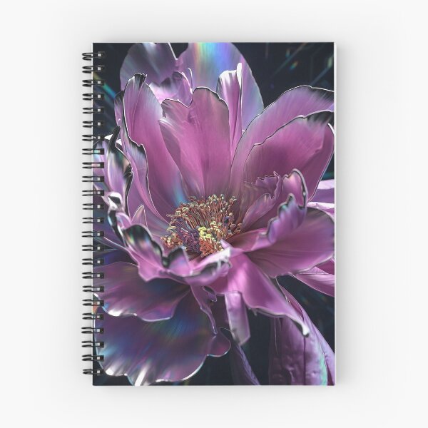 Item preview, Iridescent Cyberpunk Neon Peony Flower designed and sold by Apex_Visuals.
