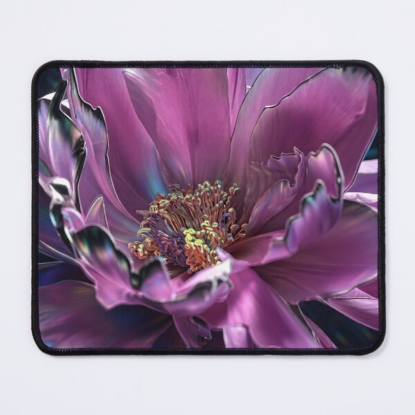 Item preview, Iridescent Cyberpunk Neon Peony Flower designed and sold by Apex_Visuals.