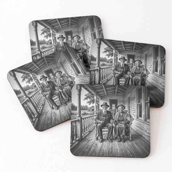 Item preview, Senior Black Couple Black & White Portrait designed and sold by Home Decor Art.