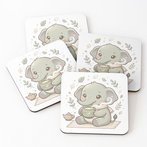 Artikelvorschau, Ein süßer Elefant – Matcha Latte Pastell Salbeigrün entworfen und verkauft von DigitfanStudio.