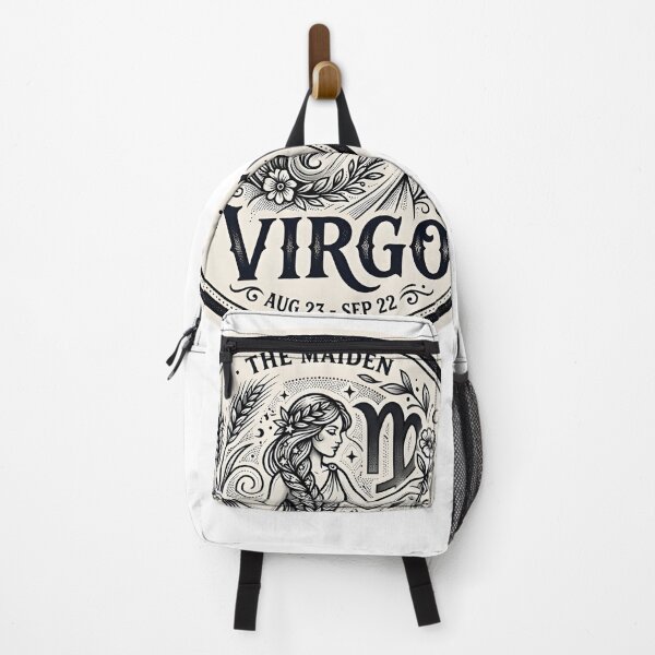 Item preview, Virgo The Maiden Vintage Circle Badge Zodiac Art designed and sold by Zodiac Celestial Art.