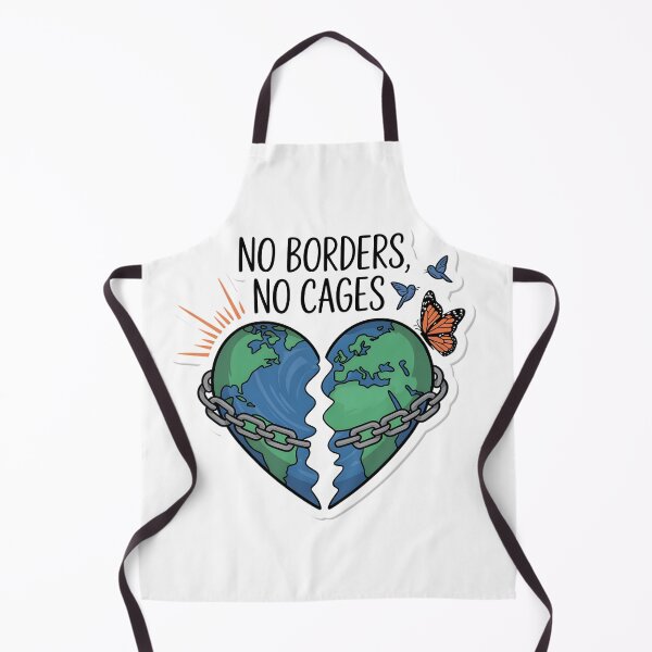 Item preview, No Borders No Cages Broken Earth Heart Freedom designed and sold by DariaOltes.