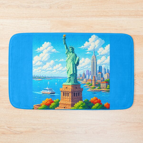 Item preview, Pixel Art Statue of Liberty New York City Skyline | Retro 8-Bit NYC Travel Art | Liberty Island Vintage Gaming Aesthetic Sticker, T-Shirt & Gift designed and sold by Kittcatking.