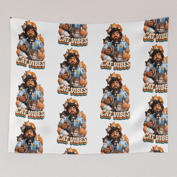 Item preview, Cat Vibes Bearded Soccer Star Deadpan Mate Cup Art designed and sold by mo-carnival.